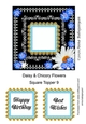 Daisy & Chicory Flowers Square Topper 9