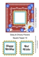 Daisy & Chicory Flowers Square Topper 10