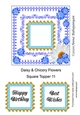 Daisy & Chicory Flowers Square Topper 11