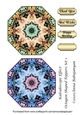 Kaleidoscope Effect Octagon Shaped Toppers Set 1