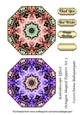 Kaleidoscope Effect Octagon Shaped Toppers Set 3