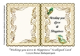 Wishing you Love & Happiness Scalloped Card