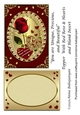 You are Unique, Precious, and Beautiful Topper With Red Rose & Hearts and Blank Insert
