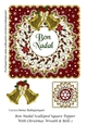 Bon Nadal Scalloped Square Topper With Christmas Wreath & Bells 1