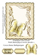 Scalloped Card Front With Butterfly & Swirls Border 1
