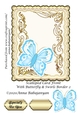 Scalloped Card Front With Butterfly & Swirls Border 2