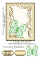 Scalloped Card Front With Butterfly & Swirls Border 3