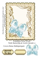 Scalloped Card Front With Butterfly & Swirls Border 5