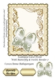 Scalloped Card Front With Butterfly & Swirls Border 7