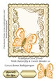 Scalloped Card Front With Butterfly & Swirls Border 10