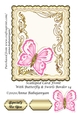 Scalloped Card Front With Butterfly & Swirls Border 14