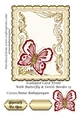Scalloped Card Front With Butterfly & Swirls Border 15