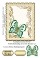 Scalloped Card Front With Butterfly & Swirls Border 17