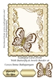 Scalloped Card Front With Butterfly & Swirls Border 18