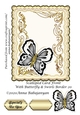Scalloped Card Front With Butterfly & Swirls Border 20