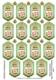 Merry Christmas Tags With Pink Poinsettia Set 1