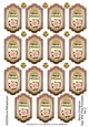 Merry Christmas Tags With Pink Poinsettia Set 2