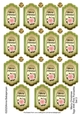 Merry Christmas Tags With Pink Poinsettia Set 3