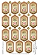 Merry Christmas Tags With Pink Poinsettia Set 4