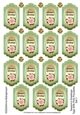 Seasons Greetings Tags With Pink Poinsettia Set 1
