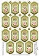 Seasons Greetings Tags With Pink Poinsettia Set 2