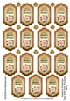 Seasons Greetings Tags With Pink Poinsettia Set 3