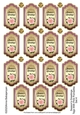 Seasons Greetings Tags With Pink Poinsettia Set 4