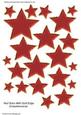 Red Stars with Gold Edge Embellishments