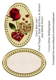 Love You Lots Oval Topper With Red Rose & Hearts and Blank Insert