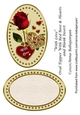With Love Oval Topper With Red Rose & Hearts and Blank Insert