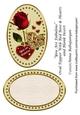 You Are Fabulous Oval Topper With Red Rose & Hearts and Blank Insert