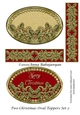 Two Christmas Oval Toppers Set 2