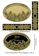 Two Christmas Oval Toppers Set 4