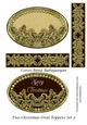 Two Christmas Oval Toppers Set 5