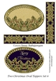 Two Christmas Oval Toppers Set 6