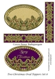 Two Christmas Oval Toppers Set 8