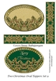 Two Christmas Oval Toppers Set 9