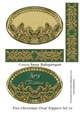 Two Christmas Oval Toppers Set 10