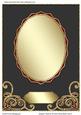 Elegant Swirls & 18 Point Frame Blank Card 4