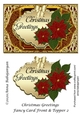 Christmas Greetings Fancy Card Front & Topper 2