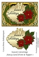 Seasons Greetings Fancy Card Front & Topper 1