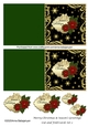 Merry Christmas & Seasons Greetings Cut and Fold Cards Set 2