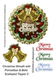 Christmas Wreath with Poinsettias & Bells Scalloped Topper 2