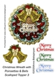 Christmas Wreath with Poinsettias & Bells Scalloped Topper 3