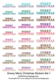 Snowy Merry Christmas Stickers Set 1