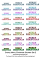 Snowy Merry Christmas Stickers Set 2