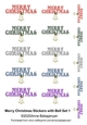 Merry Christmas Stickers with Bell Set 1