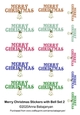 Merry Christmas Stickers with Bell Set 2