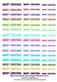 Merry Christmas Snow Capped Stickers Set 2