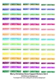 Merry Christmas Snow Capped Stickers Set 4